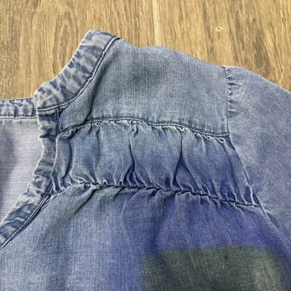 ⭐️ 3/$21 ⭐️ Splendid Women’s Indigo 3/4 Sleeve Shirt - Picture 3 of 7